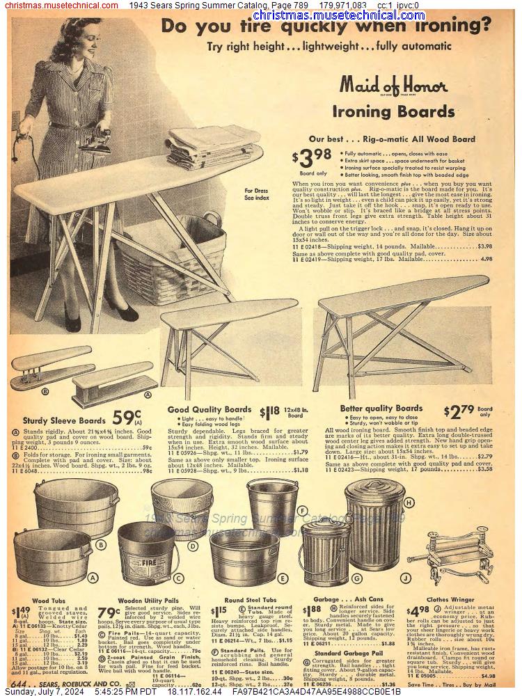1943 Sears Spring Summer Catalog, Page 789