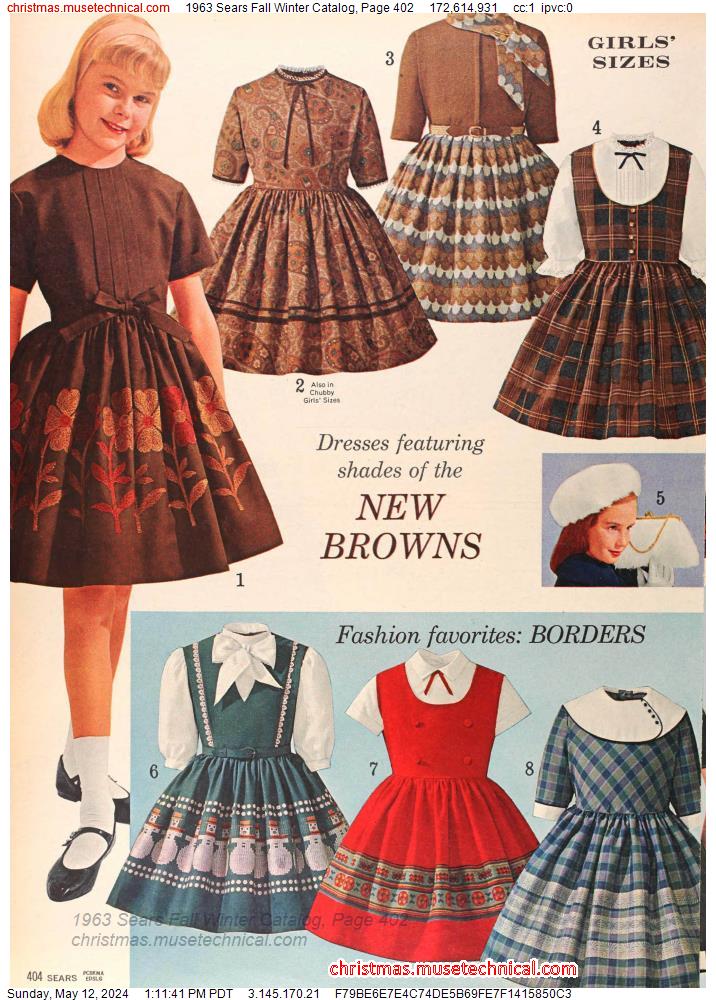 1963 Sears Fall Winter Catalog, Page 402