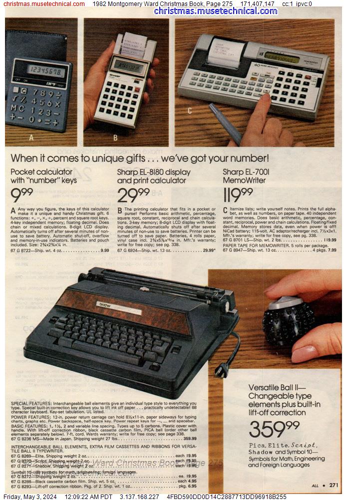 1982 Montgomery Ward Christmas Book, Page 275