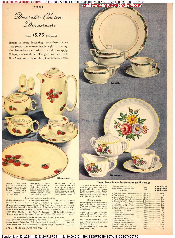 1944 Sears Spring Summer Catalog, Page 642