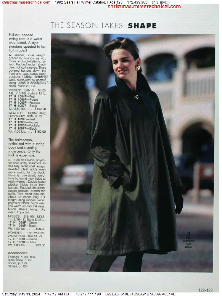 1992 Sears Fall Winter Catalog, Page 123