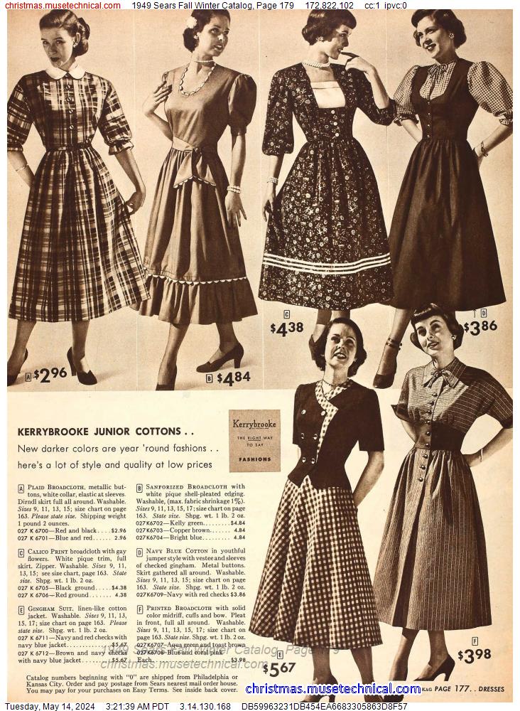 1949 Sears Fall Winter Catalog, Page 179