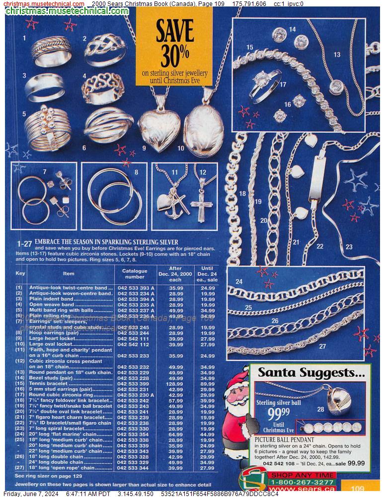 2000 Sears Christmas Book (Canada), Page 109