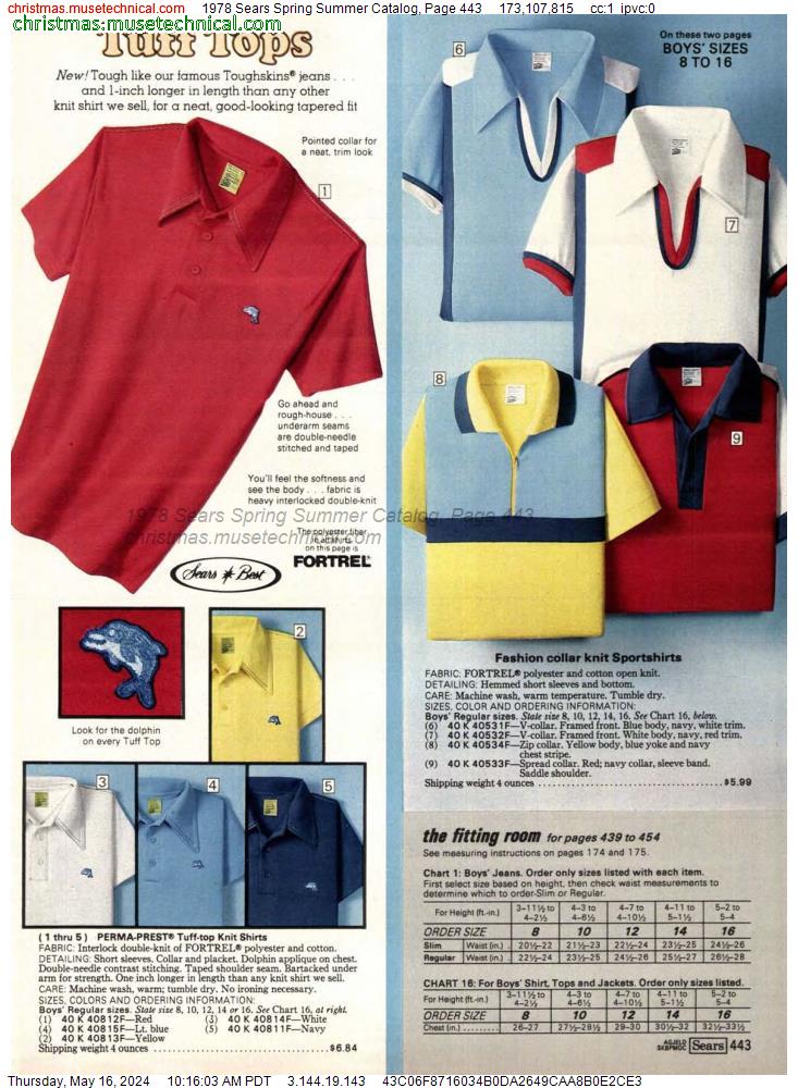 1978 Sears Spring Summer Catalog, Page 443