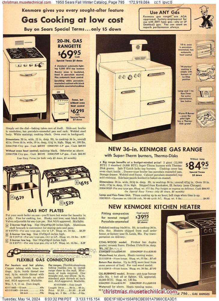 1950 Sears Fall Winter Catalog, Page 795