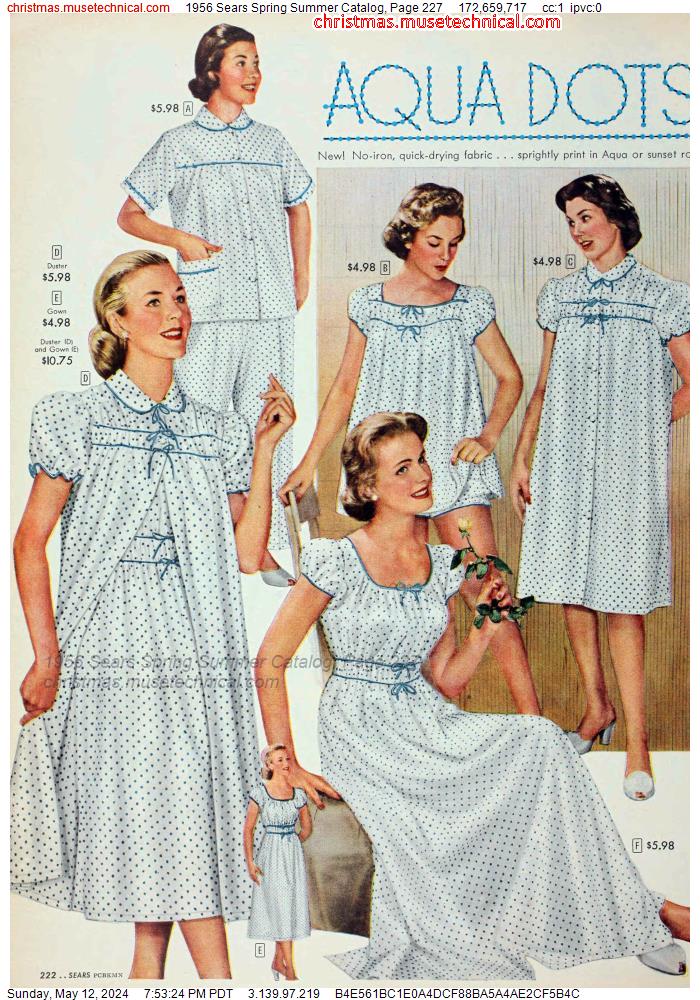 1956 Sears Spring Summer Catalog, Page 227