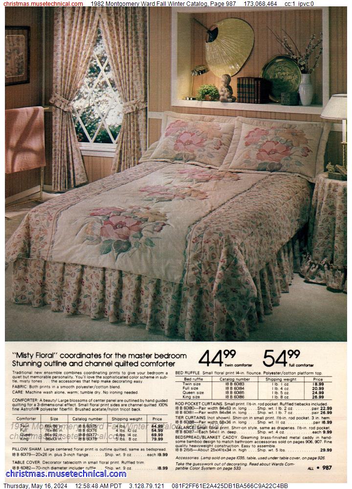 1982 Montgomery Ward Fall Winter Catalog, Page 987