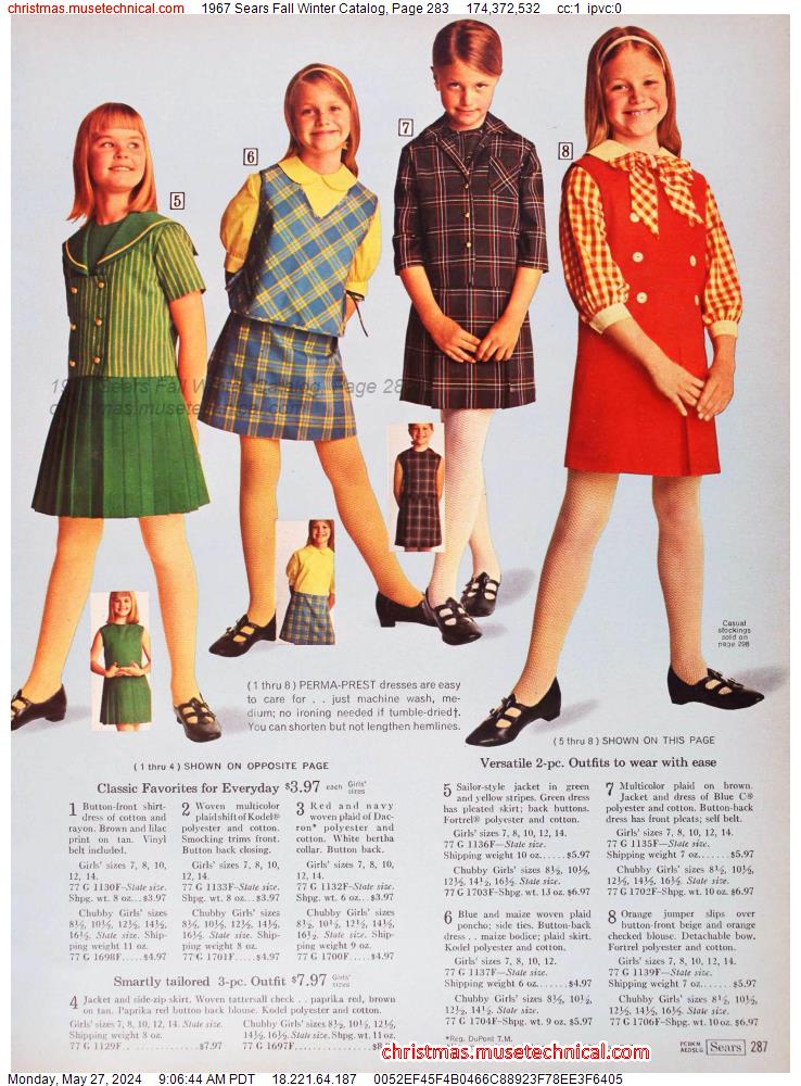 1967 Sears Fall Winter Catalog, Page 283