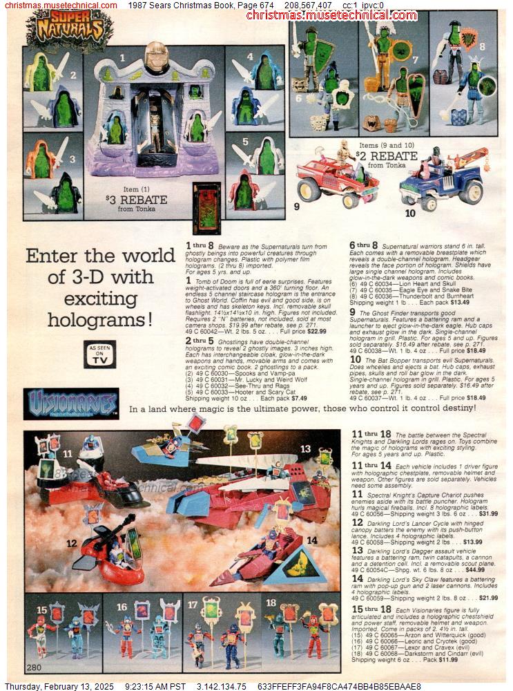 1987 Sears Christmas Book, Page 674