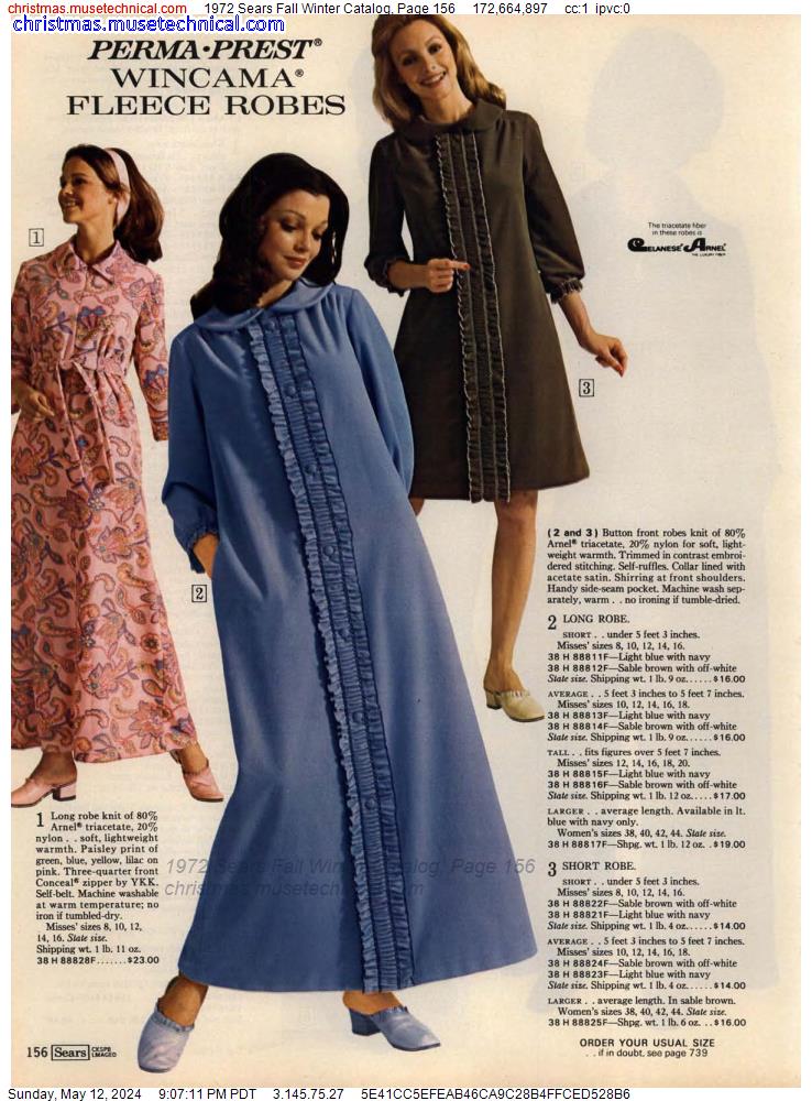1972 Sears Fall Winter Catalog, Page 156