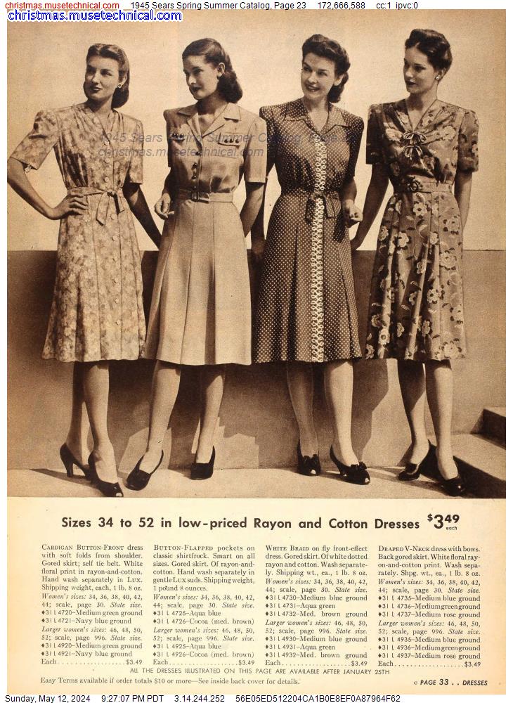 1945 Sears Spring Summer Catalog, Page 23