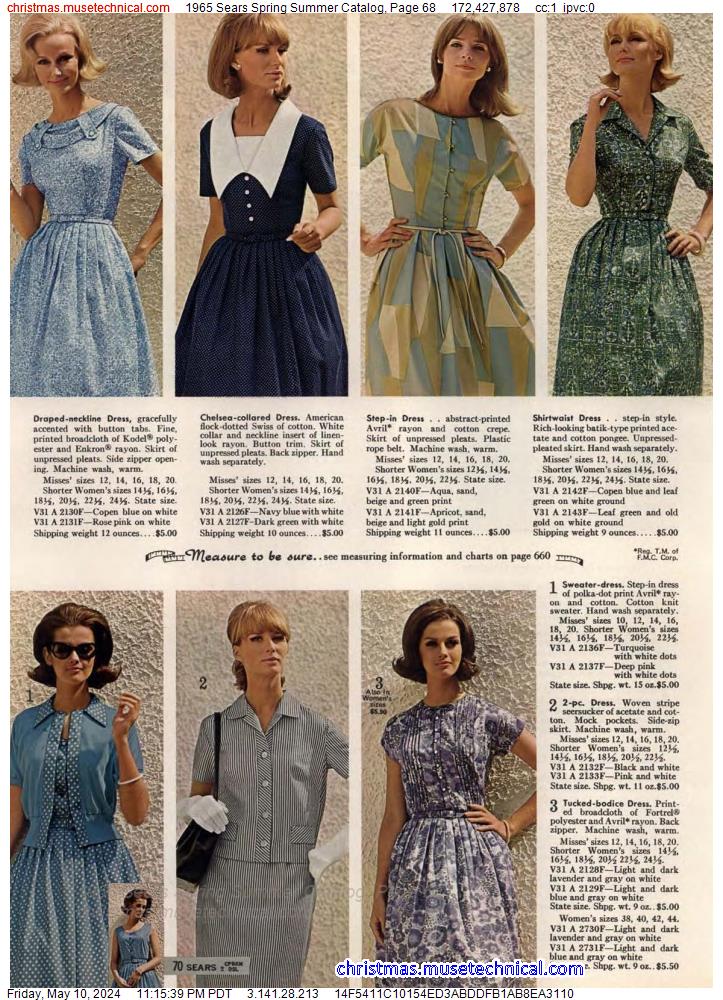 1965 Sears Spring Summer Catalog, Page 68