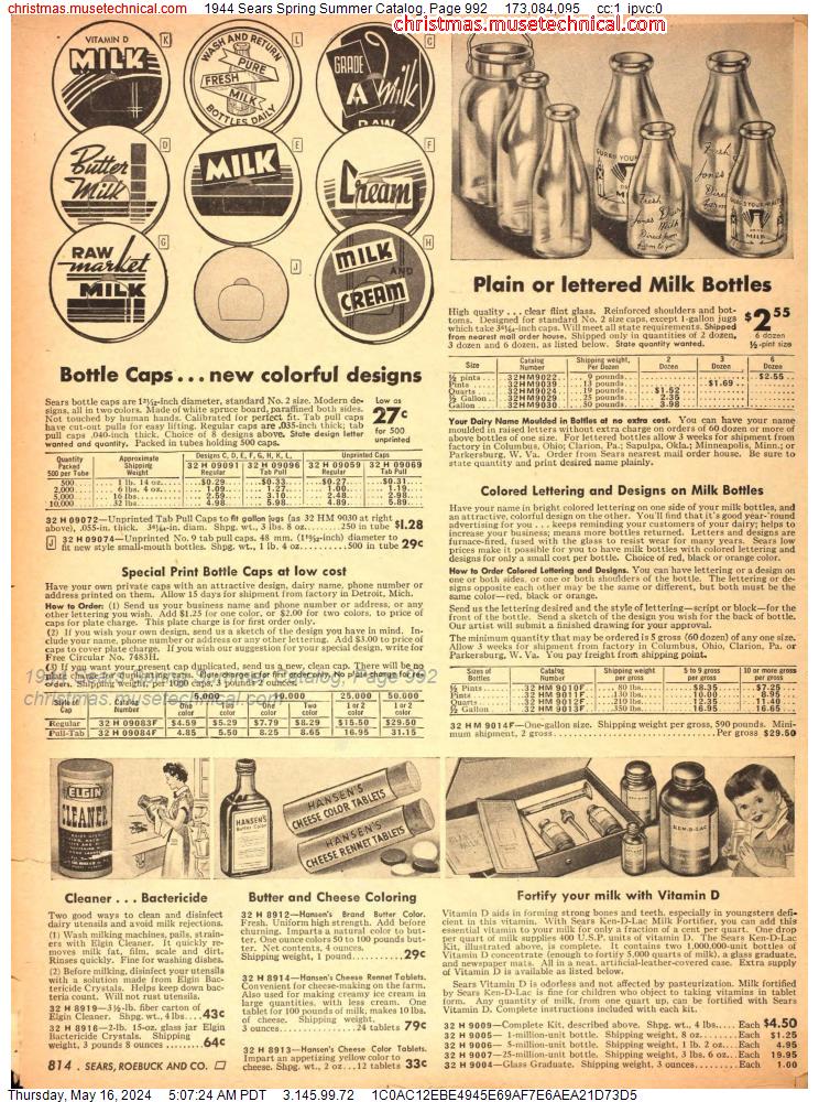 1944 Sears Spring Summer Catalog, Page 992