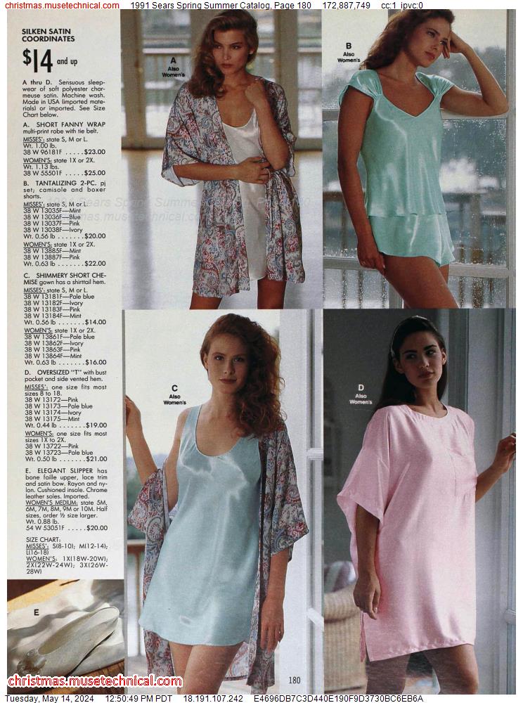 1991 Sears Spring Summer Catalog, Page 180