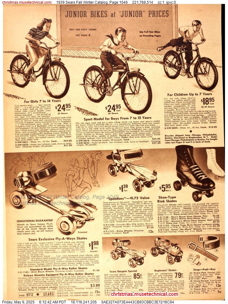 1939 Sears Fall Winter Catalog, Page 1049