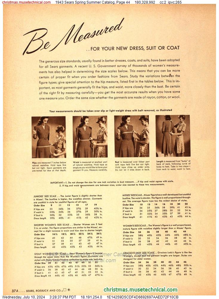 1943 Sears Spring Summer Catalog, Page 44