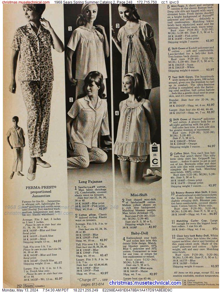 1968 Sears Spring Summer Catalog 2, Page 248