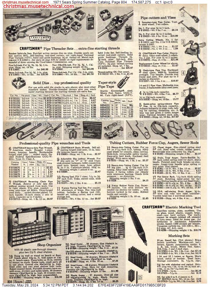 1971 Sears Spring Summer Catalog, Page 804