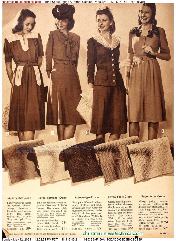 1944 Sears Spring Summer Catalog, Page 121