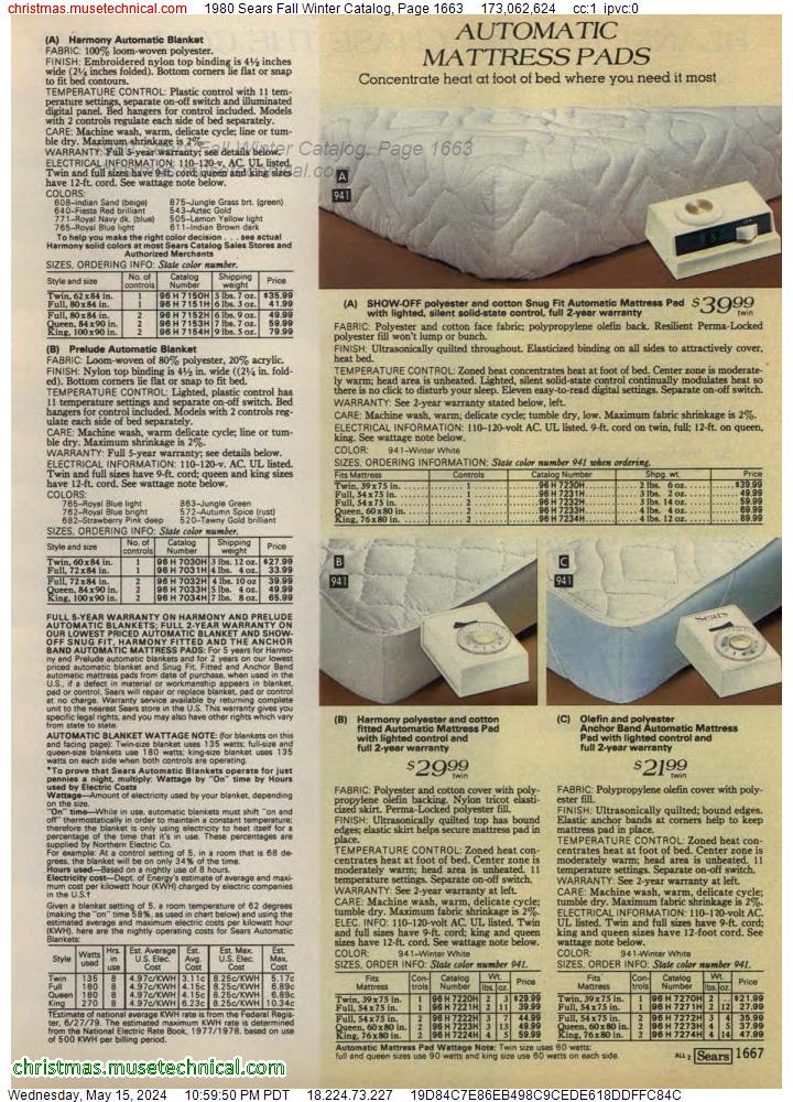 1980 Sears Fall Winter Catalog, Page 1663