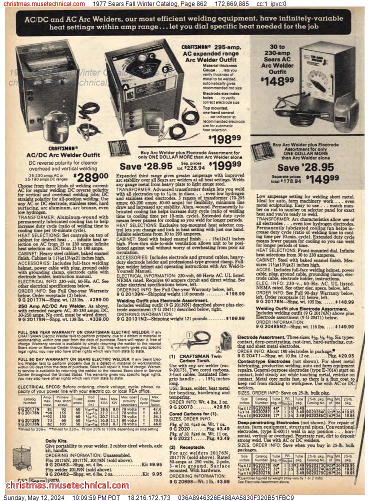 1977 Sears Fall Winter Catalog, Page 862