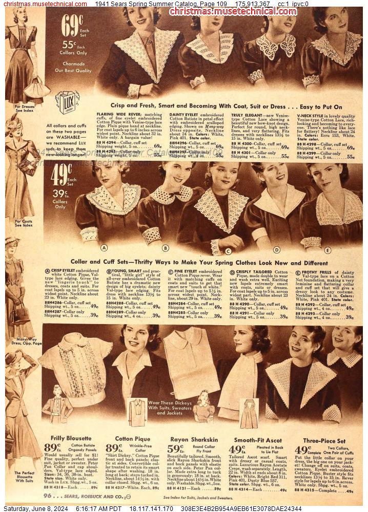 1941 Sears Spring Summer Catalog, Page 109