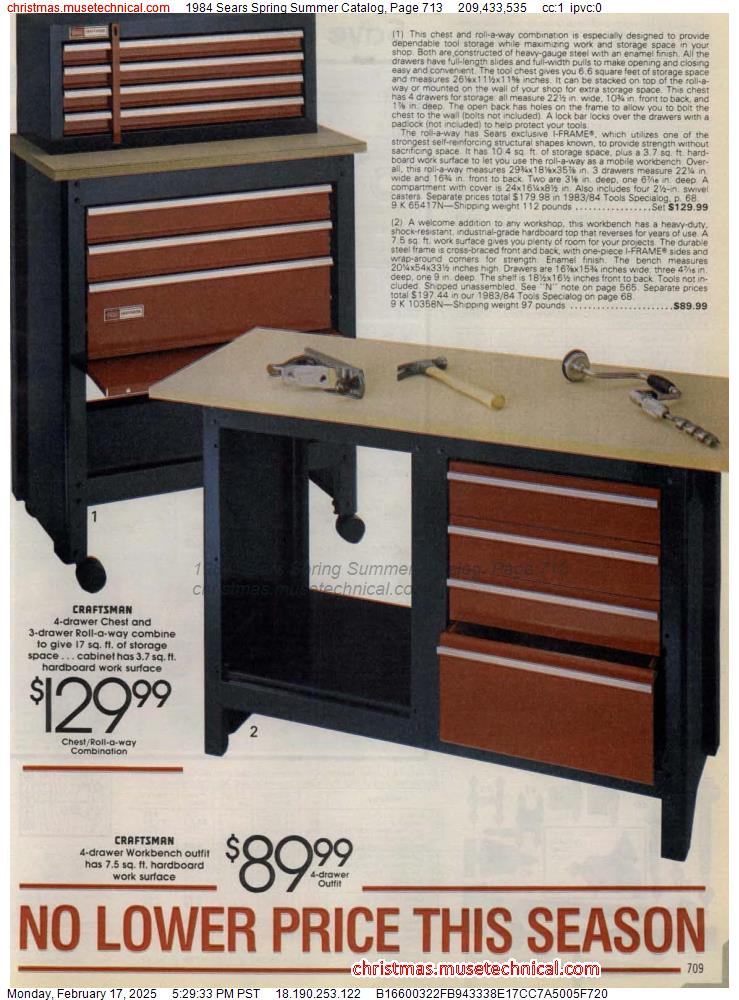 1984 Sears Spring Summer Catalog, Page 713