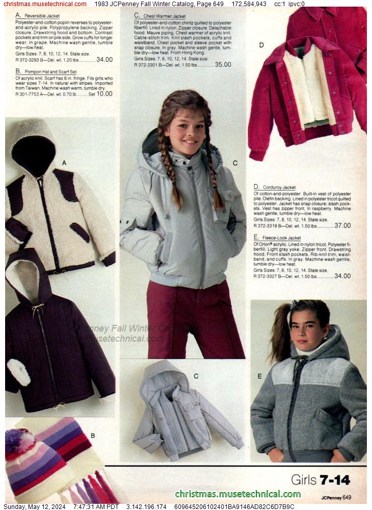 1983 JCPenney Fall Winter Catalog, Page 649
