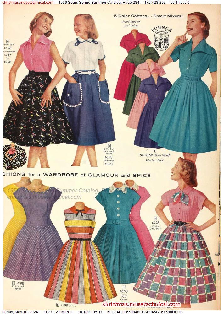1956 Sears Spring Summer Catalog, Page 284 - Catalogs & Wishbooks