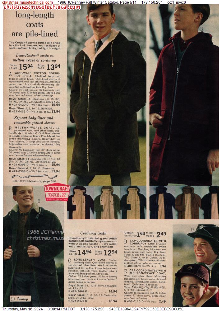 1966 JCPenney Fall Winter Catalog, Page 514