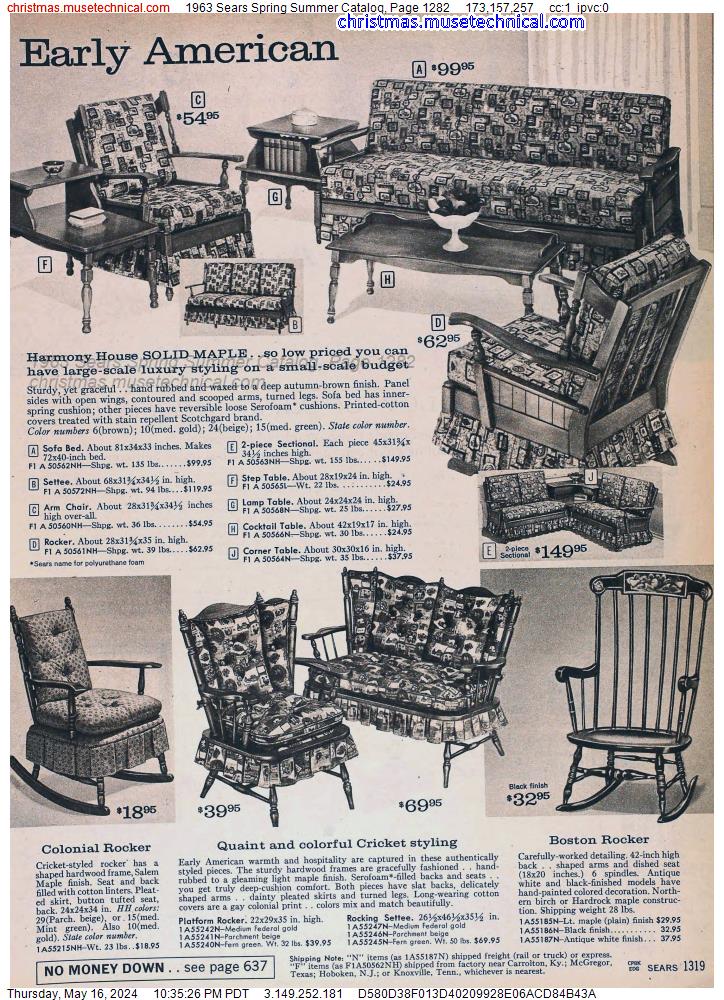 1963 Sears Spring Summer Catalog, Page 1282