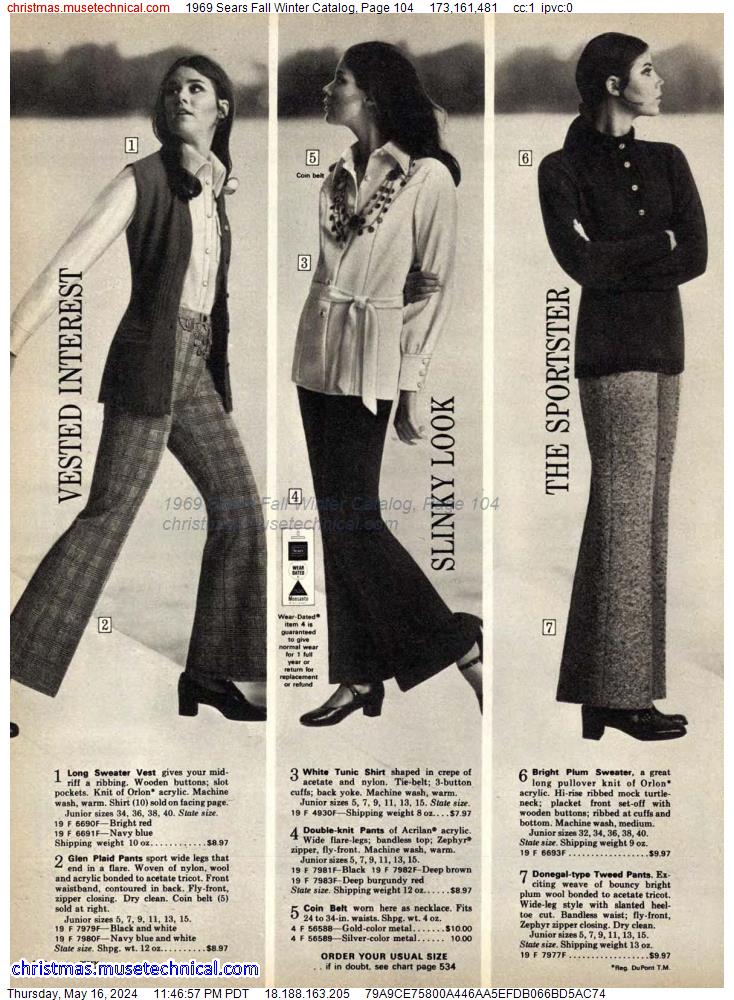 1969 Sears Fall Winter Catalog, Page 104