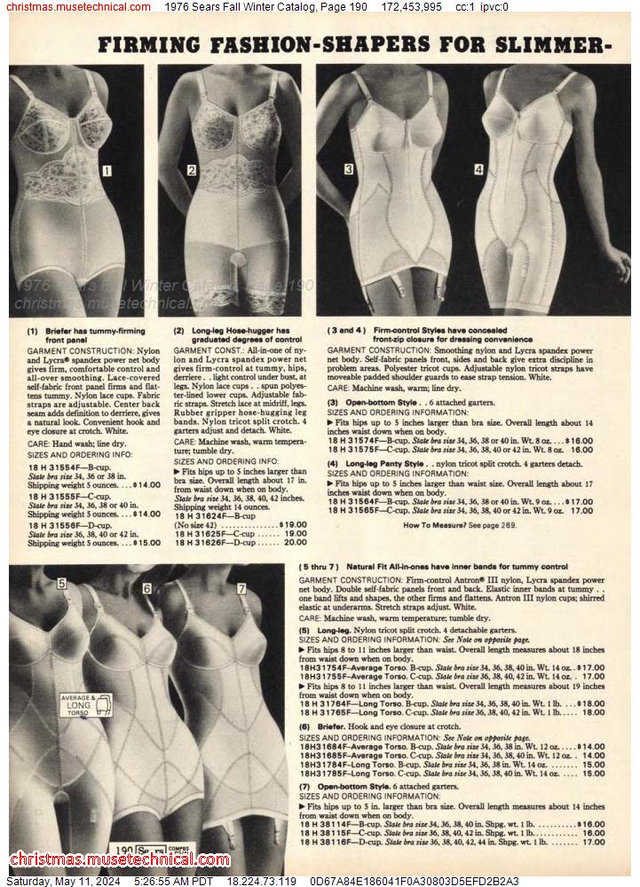 1976 Sears Fall Winter Catalog, Page 190