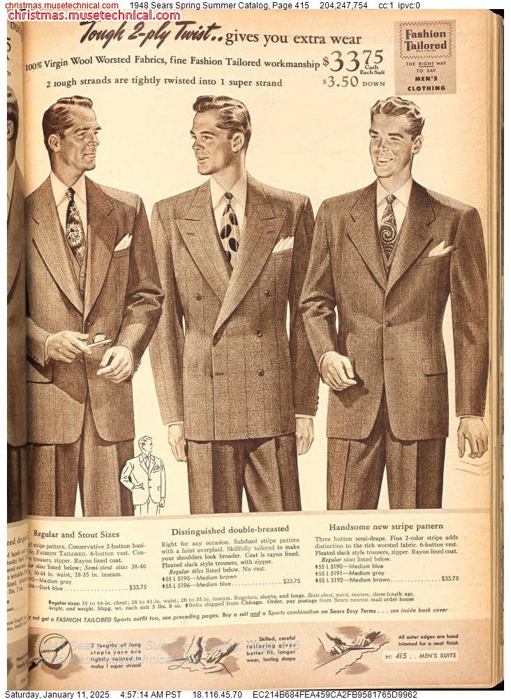 1948 Sears Spring Summer Catalog, Page 415