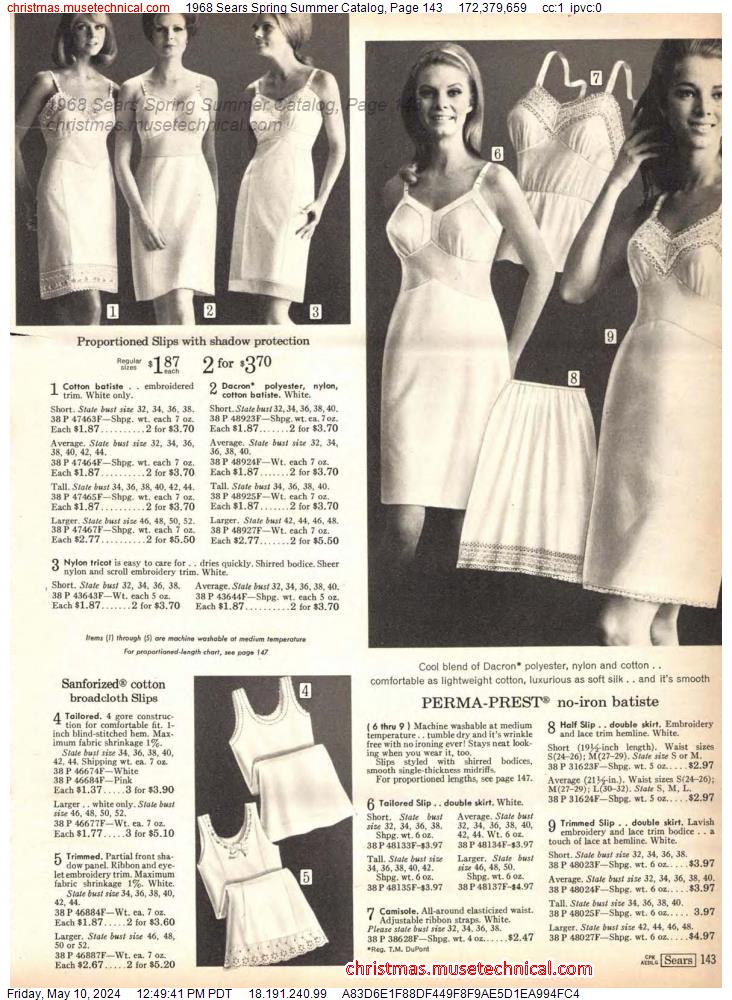 1968 Sears Spring Summer Catalog, Page 143