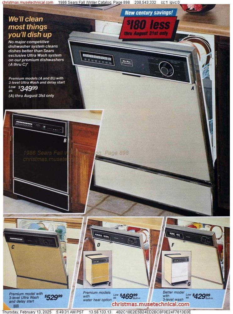 1986 Sears Fall Winter Catalog, Page 898