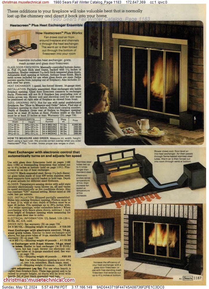 1980 Sears Fall Winter Catalog, Page 1183