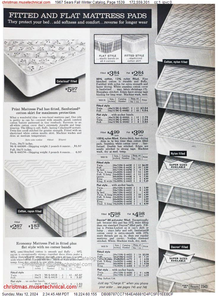 1967 Sears Fall Winter Catalog, Page 1539