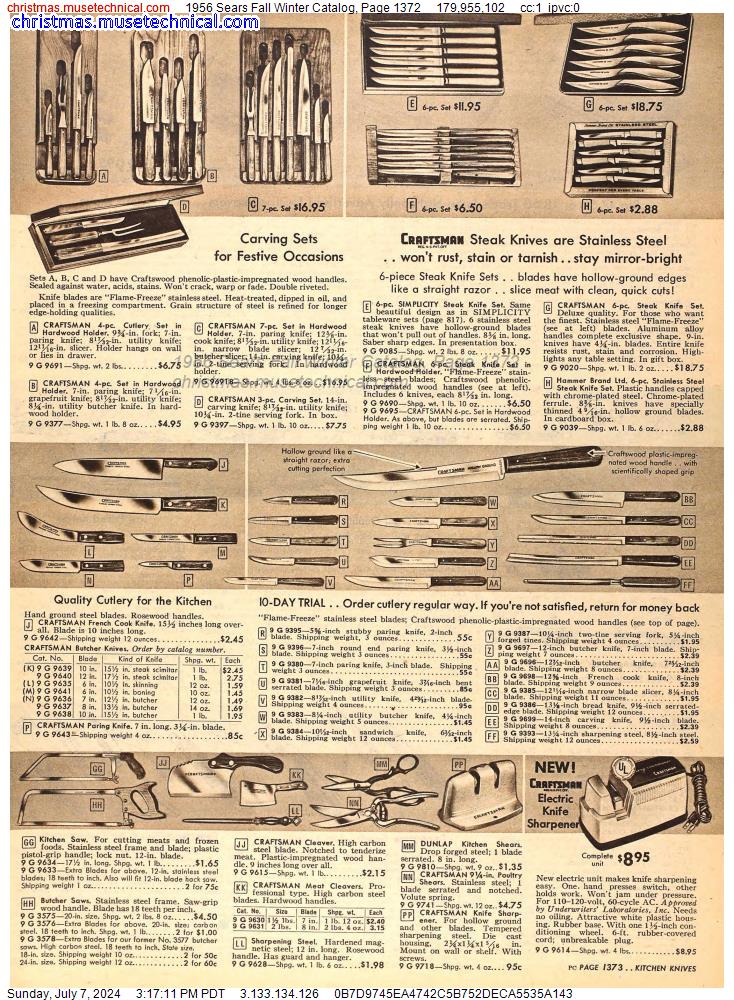 1956 Sears Fall Winter Catalog, Page 1372
