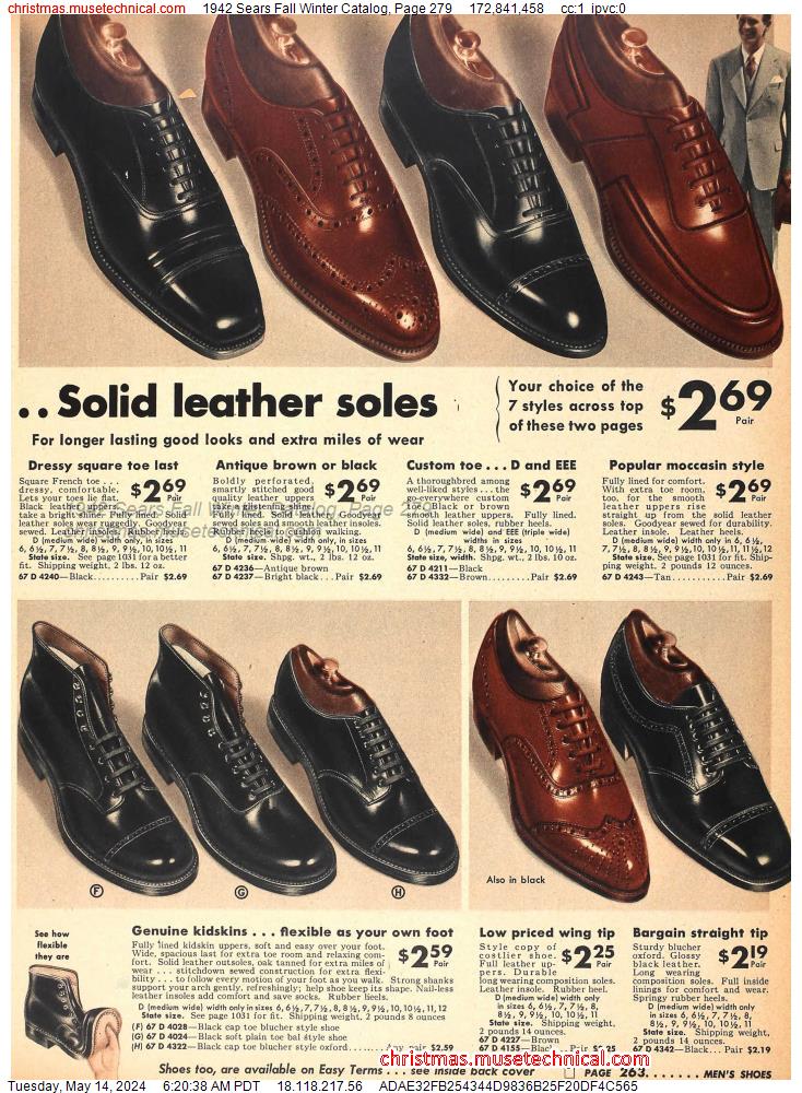 1942 Sears Fall Winter Catalog, Page 279