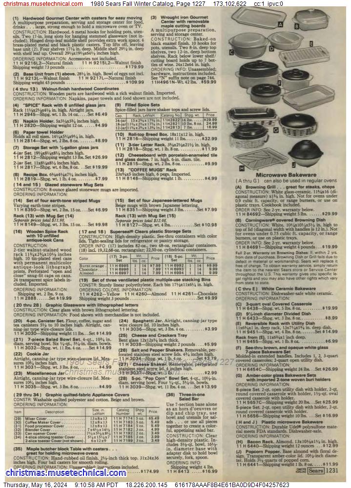 1980 Sears Fall Winter Catalog, Page 1227