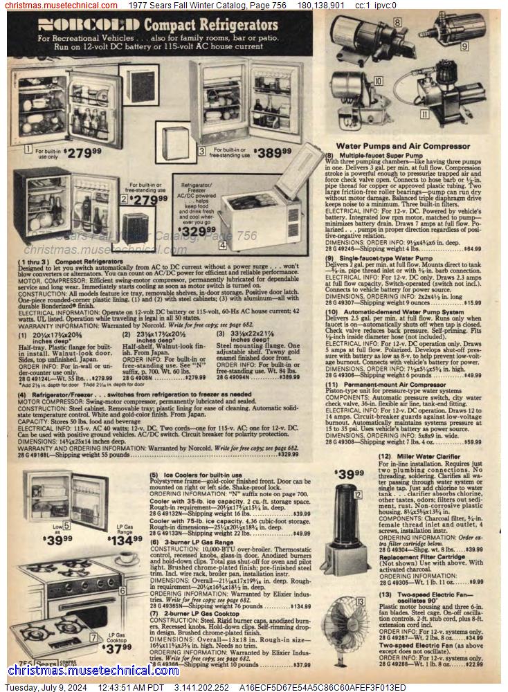 1977 Sears Fall Winter Catalog, Page 756