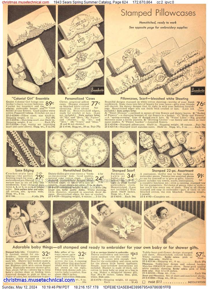 1943 Sears Spring Summer Catalog, Page 624