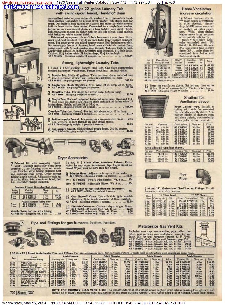 1973 Sears Fall Winter Catalog, Page 772