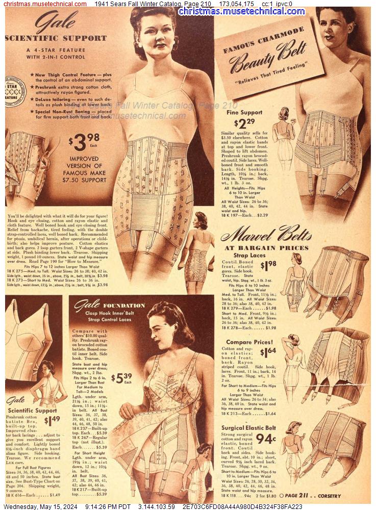 1941 Sears Fall Winter Catalog, Page 210