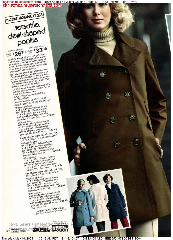 1976 Sears Fall Winter Catalog, Page 128