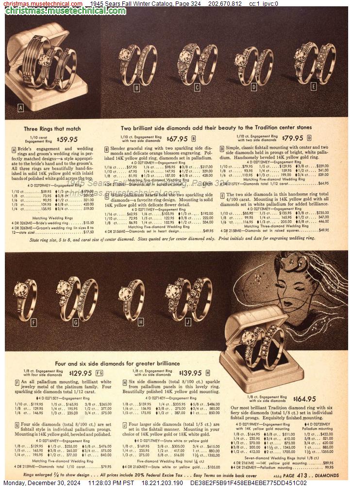 1945 Sears Fall Winter Catalog, Page 324