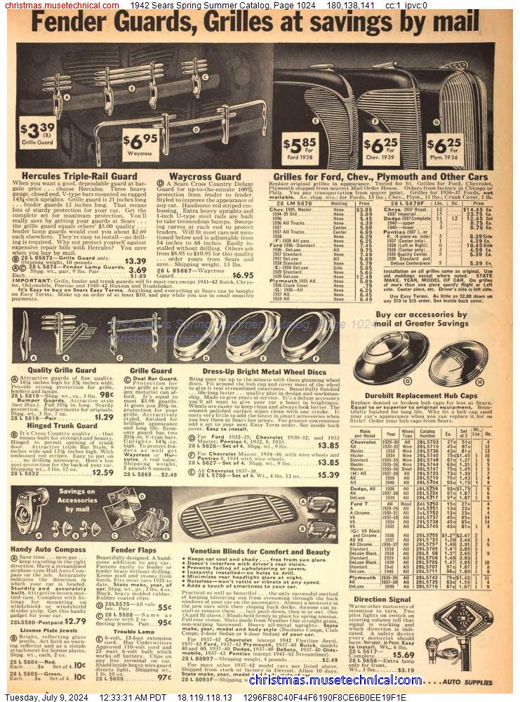1942 Sears Spring Summer Catalog, Page 1024