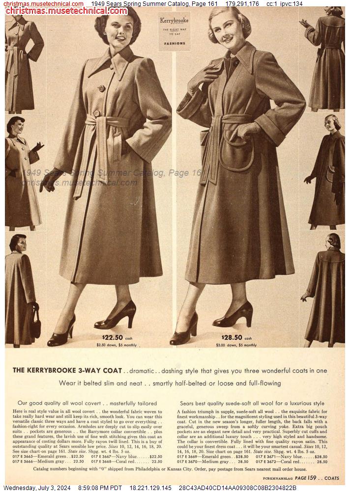 1949 Sears Spring Summer Catalog, Page 161