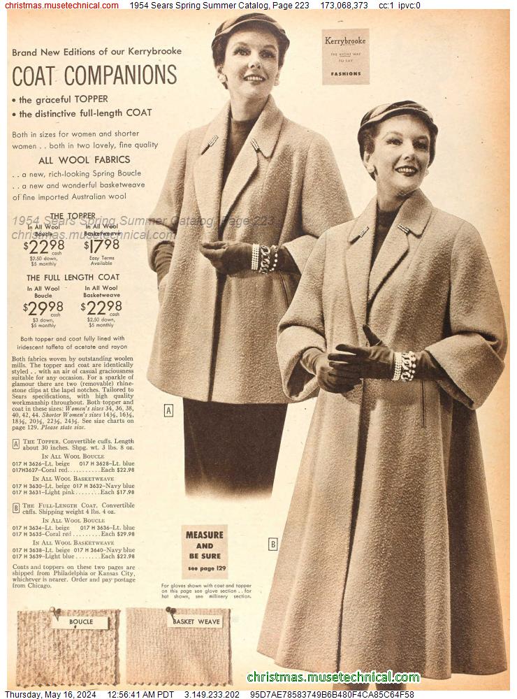 1954 Sears Spring Summer Catalog, Page 223